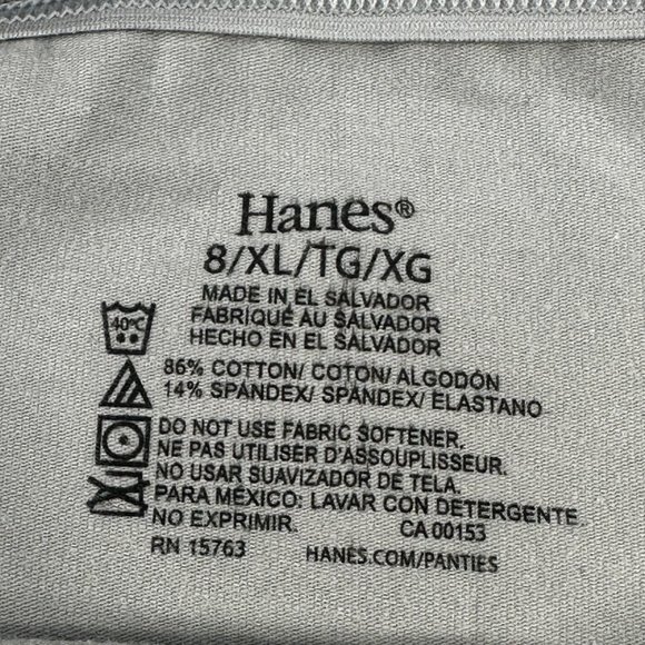 Lot Of Two Hanes Women's Size 8 Panty Brief Hi Cut Gray New Without Tags - Picture 4 of 7